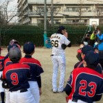 小川投手もストラックアウトにチャレンジ
