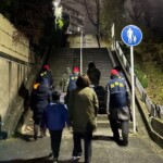 防犯協議会の人達と一緒です