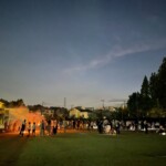 手持ち花火大会 @佐竹台小学校 8月5日 撮影:佐竹台まちづくりネットワーク